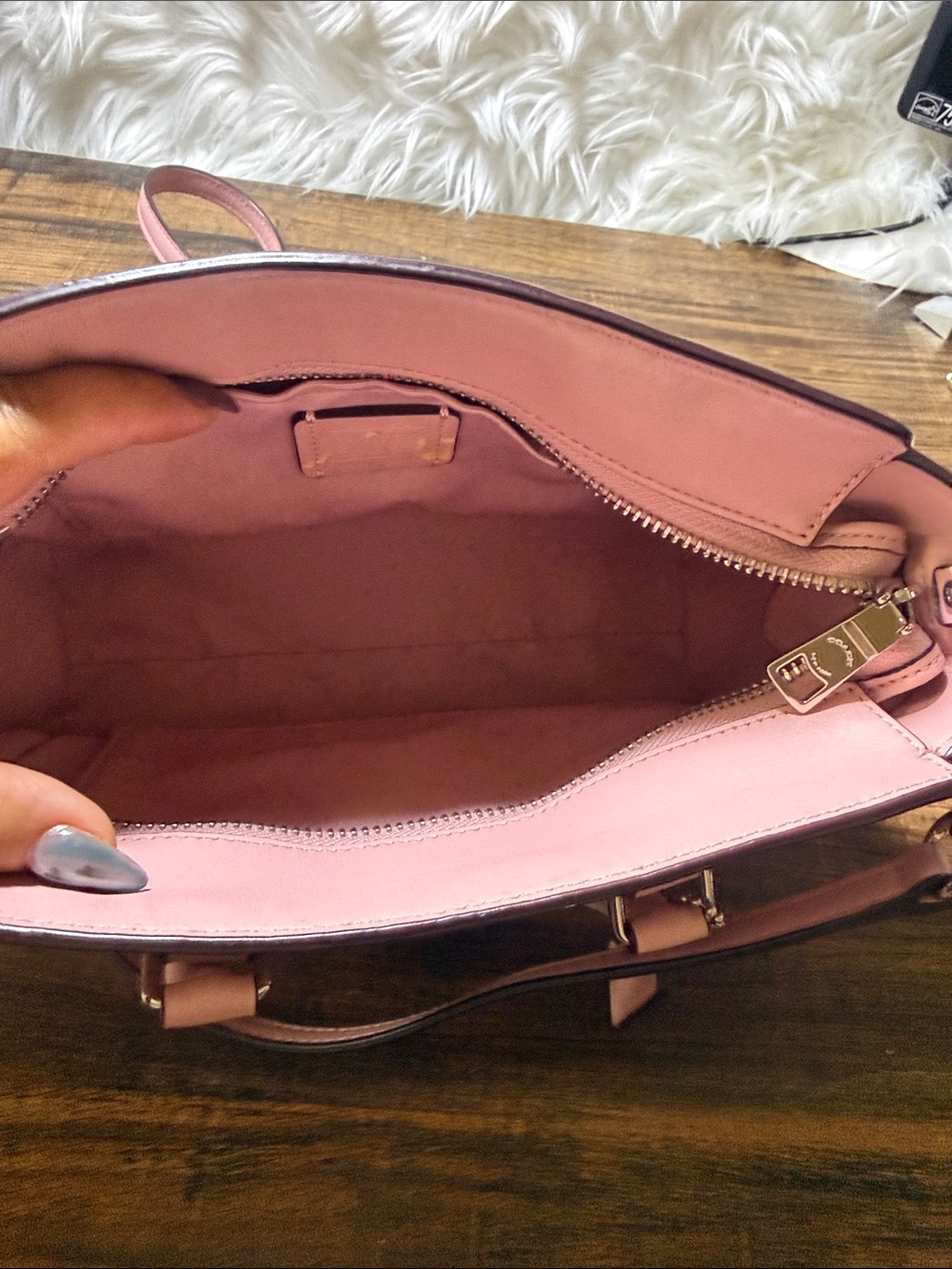COACH Pink Pebbled Leather Mini Satchel - Picture 5 of 10